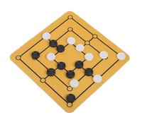 TOYANDONA Jeu de Société Nine Men’S Morris Classique Plateau en Caoutchouc 23 CM et 18 Pions Plats Jeu de Stratégie Portable pour Fête Développement Cognitif et Divertissement Familial