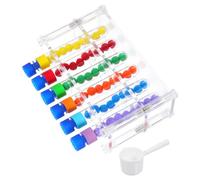 TOYANDONA Jeu Éducatif Couleurs Montessori Kit Tubes à Essai avec Perles et Support Développement Motricité Fine et Calcul pour Apprentissage Mathématique Garçon Fille