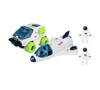 TOYANDONA Jouet Navette Spatiale en Plastique pour Garçon et Filles Astronautes, Ensemble 4 Pièces, Coloré, Ludique, Usage Domestique, Modèle de Vaisseau Spatial et Sondes