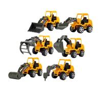 TOYANDONA Jouet Véhicule D'ingénierie pour Garçon Et Filles Kit 6 Modèles Petites Excavatrices Plastique Coloré Tout-Petits Développement Moteur Et Apprentissage Ludique Présent