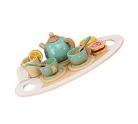 TOYANDONA Jouets Bois pour Thé Après Service à Thé Interactif Bois pour Garçon Fille pour Filles et Garçons Jeu Éducatif Montessori Accessoire de Cuisine pour Petits Chefs