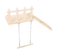 TOYANDONA Jouets Cage à Oiseaux Support de Cage à Oiseaux balançoire Oiseau des Stands Perche Animal de Compagnie échelles balançoires Perroquet perchoir à Oiseaux en Bois