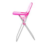 TOYANDONA Jouets De Chaise De Salle à Manger Poupée Chaise Haute Jouer Meubles De Chaise d'alimentation Chaise Haute pour Jeux De Société Chaise Haute Mini Maison Rose Chiffon