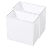 TOYANDONA -jours Rectangulaires Éclairage Diffusé en Tissu Beige Lot de 2 Design Moderne et Élégant pour Lampes de Table E27 pour Salon Cuisine