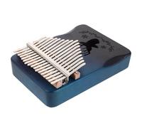 TOYANDONA Kalimba Mini Touches Bois Véritable Piano à Pouce Portable Design Bleu Dégradé pour Débutants et Musiciens Adultes