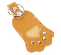 TOYANDONA Keychain De Stockage De Cheveux Trousseau De Chat Souvenir pour Animaux De Compagnie Mémoriaux pour Animaux De Compagnie pour Chats Keychain pour Chien Faux Cuir Jaune