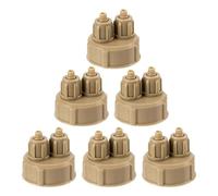 TOYANDONA Kit 6 Pièces Bouchons de Bouteille à Vis Rapide en Abs Gris pour Réacteur Co2 DIY Aquarium, Diffuseur Dioxyde de Carbone Étanche, Accessoires Pompes et Filtres pour Plantes