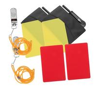 TOYANDONA Kit Arbitre Professionnel Complet avec Cartons Rouge et Jaune Sifflet Métallique Carnet et Stylo Portefeuille et Résistant pour Football Basketball et Sports Scolaires