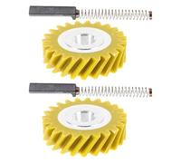 TOYANDONA Kit D'accessoires pour Mixeur 4 Pièces 2 Engrenages à Vis sans Fin et 2 Balais de Charbon de Rechange Pièces Détachées Moteur Compatibles pour Réparation Mixeur Blender la