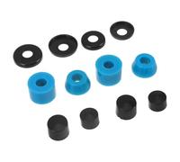 TOYANDONA Kit de 1 Jeu de Bagues pour Trucks de Skateboard en PU Bleu, Coussinets Amortisseurs Anti-Vibrations Compatibles Longboard, Rondelles de Pivot Chocs et Maniabilité Optimale,