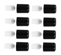 TOYANDONA Kit de 20 Embouts Roll-on pour Huiles Essentielles 18 Dents avec Bille et Bouchon Anti-poussière Noir, Accessoires Étanches et Solide pour Application Uniforme à Domicile, Bureau