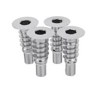 TOYANDONA Kit de 4 Manchons de Charnière en Alliage Robuste Insert de Renfort pour Charnière D’Appui-tête de Canapé Accessoire Quincaillerie pour Canapé-lit Petit Format Réparation