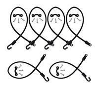 TOYANDONA Kit De 6 Tendeurs Élastiques pour Bateaux De Pêche Et Kayaks Fixation pour Pont De Kayak Sangle Porte-Canne À Pêche Sangle Noire