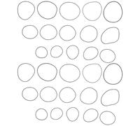 TOYANDONA Kit de 750 Joints d'étanchéité pour Fond de Montre - Joints toriques en Caoutchouc de 16 à 30 mm, Assortiment de 15 Tailles, pièces de Rechange pour horlogers