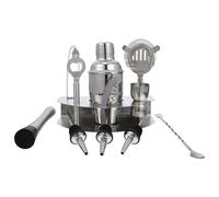 TOYANDONA Kit de Bar en Acier Inoxydable 12 Pièces 350 Ml, Ensemble D'outils pour Shaker à Cocktails Maison, Accessoires pour Préparation de Cocktails, pour Usage Domestique et Fêtes