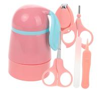 TOYANDONA Kit de Manucure pour Bébé Ciseaux en Acier Inoxydable et Lime Électrique, Sécurité et Confort Garantis pour -nés et Garçon et Filles, Accessoire Indispensable Rose