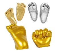 TOYANDONA Kit De Moulage 3d Mains Et Pieds Bébé Kit Bébé Soi-même Poudre Plâtre 100g Poudre Modèle 100g Et Pinceau Souvenir Naissance Facile à Réaliser