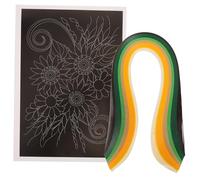 TOYANDONA Kit de Quilling Papier Coloré pour Fleurs Artisanales 44 Feuilles de Base et Bandes Assorties - Matériel Créatif pour Loisirs DIY Adultes, Bandes de Papier à Quilling