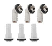 TOYANDONA Kit de Remplacement Tuyau D'évacuation pour Climatiseur Extérieur 6pcs en Abs et Caoutchouc Raccord Coudé pour Drainage
