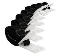 TOYANDONA Kit De Sangles Et Plaques De Fixation pour Couverture Solaire Piscine, Accessoires Enrouleur De Bâche Solaire, 24 Pièces Noires, Usage Piscine Entretien Et Maintien Sécurisé