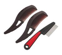 TOYANDONA Kit de Toilettage 3 Pièces pour Animaux Peigne Démêlant Antistatique Brosse Nettoyante Douce Poils Arrondis pour Pelage sans Nœuds et Élimination des Poils Morts Adapté Chats et