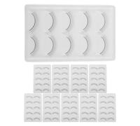 TOYANDONA Kit d'Entraînement Pose d'Extensions de Cils 10 Bandes de Faux Cils Synthétiques en Fibres Hypoallergéniques pour Débutantes et Techniciennes Accessoires pour Formation