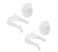 TOYANDONA Kits de Pièces de Rechange en Plastique Blanc Ensemble de 2 avec Pompe à Vide et Tige Poussée pour Presse-tube de Dentifrice Automatique pour Usage Hygiénique et Solide