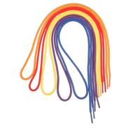 TOYANDONA Lacets Ronds Colorés en Polyester 50 Pièces - Jeu D’enfilage Éducatif pour Garçon et Filles - Apprentissage Motricité Fine Maternelle - Accessoires Lacer Chaussures Rouges Jaunes