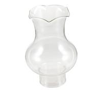 TOYANDONA Lampe à Huile Verre Abat-Jour Clair Cheminée de Remplacement Résistante Chaleur Design Épuré et Coupe-Vent pour Lampe Pétrole Vintage