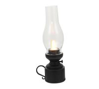 TOYANDONA Lampe à Pétrole LED Vintage Bougie Tremblante Noire Lampe Décorative à Huile sans Flamme Éclairage D’Ambiance pour Maison et Bureau Décorative Rétro 1 Pièce