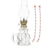 TOYANDONA Lampe à Pétrole Rétro Abat-Jour en Verre Épais Lampe à Huile Transparente Couvercle Coupe-Vent pour Éclairage D'intérieur et Décoration Maison
