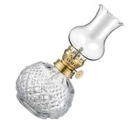 TOYANDONA Lampe à Pétrole Verre Vintage Rustique Lanterne Décorative Transparente pour Maison Bureau Café et Restaurant Style Rétro Nostalgique