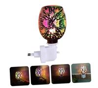 TOYANDONA Lampe Aromatique Décorative en Verre d'art Brûleur à Cire et Diffuseur d'Huiles Essentielles sans Fumée Créateur d'Ambiance pour Maison Chambre Salon