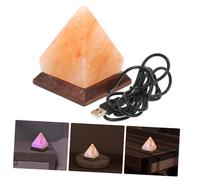 TOYANDONA Lampe de Sel Pyramide USB Lumière Ambiance Changeante Décorative Petite Lampe pour Chambre Bureau Yoga