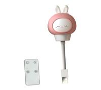 TOYANDONA Lampe Lapin USB Veilleuse Garçon Fille Chambre Lampe de Nuit Petite Lumière Douce Décorative Rose avec Télécommande