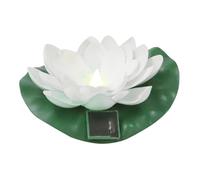 TOYANDONA Lampe Solaire De Fleur Flottante pour Piscine Et Jardin Décoration Extérieure Blanche Plastique Solide Éclairage Nocturne Solaire Étanche