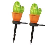 TOYANDONA Lampes Solaires Cactus Led Étanches Pour Éclairage De Jardin à Énergie Solaire Décoration Extérieure Pelouse Et Allée Lot De 3 Lampes à Enfoncer Pour Terrasse