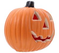 TOYANDONA Lanterne Citrouille Illuminée Halloween Grosse Taille en Plastique Creuse Résistante aux Intempéries Lampe de Table d'Extérieur à Piles Décoration Festive pour Jardin et Vitrine