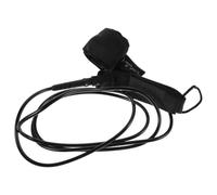 TOYANDONA Leash de Planche de Surf 1,8 M, Corde Élastique de Sécurité en TPU Noir, Sangle de Cheville Réglable, Anti-emmêlement, pour Shortboards et Fish Board, Sports Nautiques et Paddle