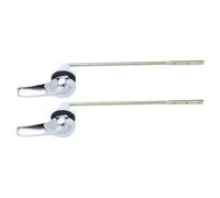 TOYANDONA Leviers Poignée Décorative 2pcs en Fer Argenté de Chasse D'eau à Simple Pression pour Réservoir Wc pour Salle de Bain et Toilettes à Domicile