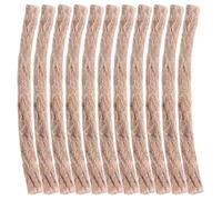 TOYANDONA Lot de 10 Allume-Feux De Camping en Corde De Jute Cirée à La Cire D’Abeille, Léger Et Compact pour Randonnée, Barbecue Et Feu De Camp en Extérieur