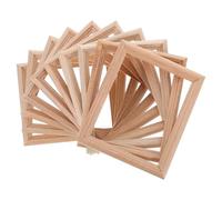 TOYANDONA Lot de 10 Cadres Photo Miniatures en Bois Imitation Accessoires Décoratifs pour Maison de Poupée 1/12 Fournitures pour Décoration Miniature Cadre Photo à Bricoler pour Mini