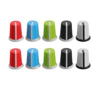 TOYANDONA Lot de 10 capuchons de boutons colorés, revêtements en | Capuchon de bouton coloré de rechange, accessoire de contrôleur audio à usage général, en caoutchouc dur pour potentiomètre