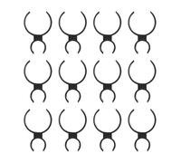 TOYANDONA Lot de 10 Clips de Fixation Noirs pour Bougies de Gâteau, Clips Simples en Plastique Léger et Robuste, Porte-Bougie Individuel pour Décorations de Fête et Réception