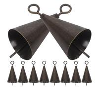 TOYANDONA Lot de 10 Cloches Décoratives en Fer Forgé Vintage, Finition Bronze Ancien, Mini Cloches Suspendues pour Décorations de Noël, Ornements DIY pour Maison et Sapin, Ambiance Rustique