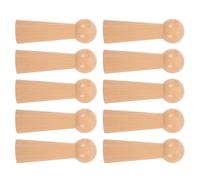 TOYANDONA Lot de 10 Crochets Muraux en Bois Naturel 27X88 MM Finition Vernis Clair à Visser Patères Longues Style Shaker pour Vêtements Chapeaux Serviettes Organisation Entrée Chambre