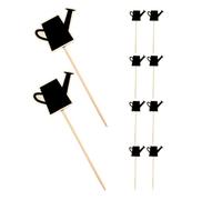 TOYANDONA Lot de 10 Mini Panneaux Ardoise Forme Arrosoir Réutilisables pour Étiquettes Alimentaires et Jardin, Petite Taille Tige Courte, Tableaux Noirs Décoratifs pour Buffet, Jardin