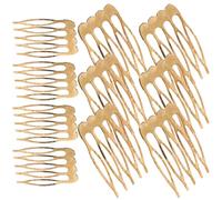 TOYANDONA Lot de 10 Mini Peignes à Cheveux Latéraux en Métal Doré Peignes de Mariage pour Femmes Accessoires Coiffure pour Chignons et Coiffures Quotidiennes Maintien Sûr et Design
