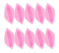 TOYANDONA Lot de 10 moules à hamburger en silicone - Mini moules à gâteau fondant - Outils de cuisson pour baguettes, cupcakes, muffins, biscuits, fêtes, DIY