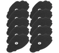 TOYANDONA Lot de 10 Patchs de Massage Professionnels Noirs Coussinets Électrodes en Gel de Silicone Auto-Adhésifs Tissu Non Tissé Flexible Fournitures de Massage Portables pour